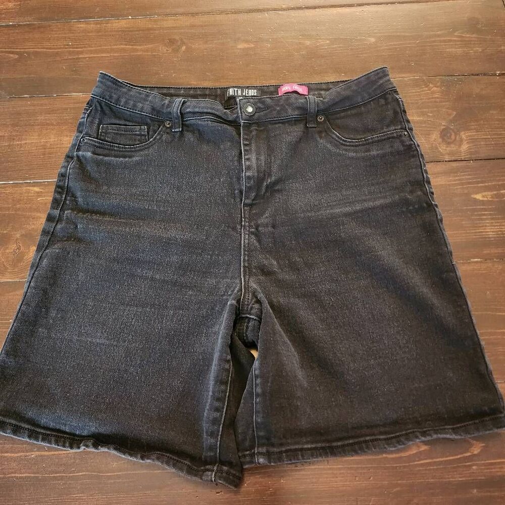 Faith Jeans Black Denim 5 Pocket Design Size 14